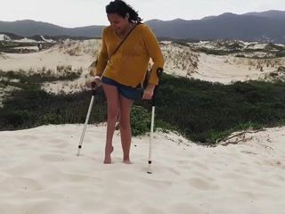 Polio mit kurzem Bein