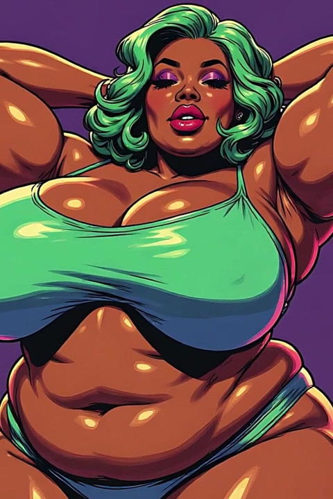 Chubby Black Women Art