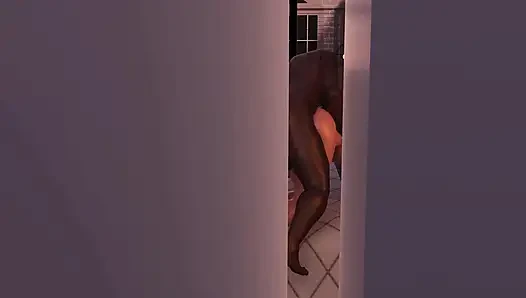 Surga Kegelapan Tifa. Suami lagi asik ngocok kontol pacarnya sambil dientot habis-habisan sama kontol besar pria kulit hitam, ep. 44