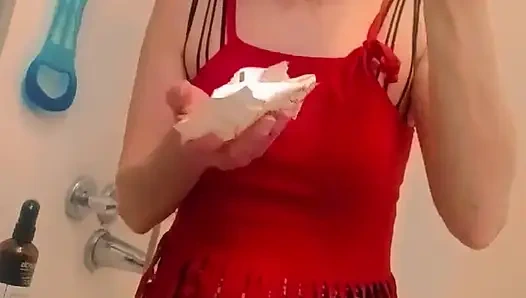 Unordentliche icecream-bar, essen und strippen