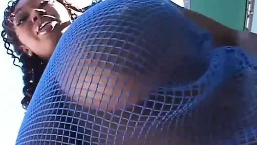 Horny ebony with big boobs gets banged by BBC