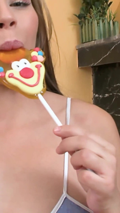 Big Tits Brunette Candy Girl Fucked in Her Wet Pussy and Cum in Mouth