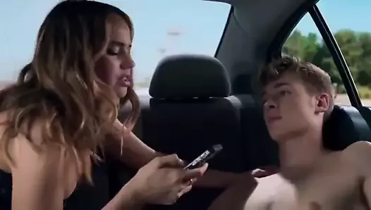 Hot kissing in a car