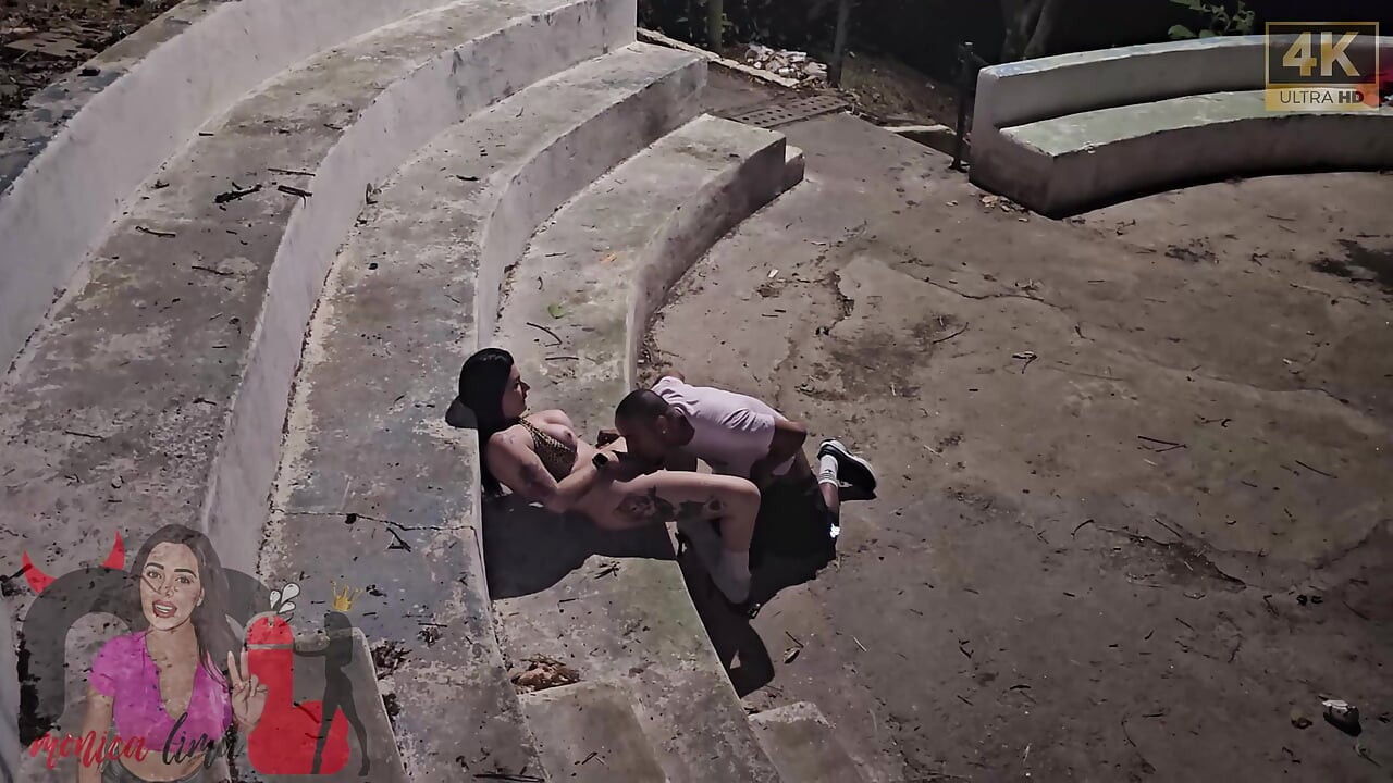 Having sex with a stranger with a huge penis in a public square.