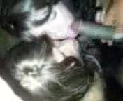 My mature sissy and latina double cumshot