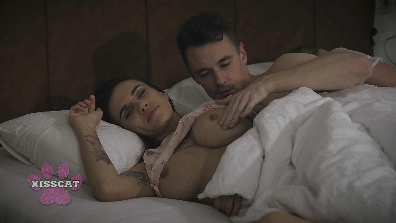 Not With Her in Share Bed! Boyfriend Turns to hot roommate Instead - MrCat and Saint Anna