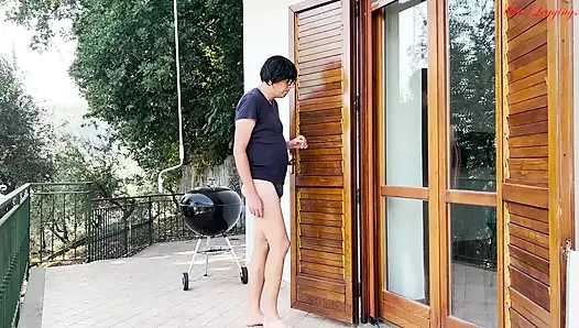 Eager Stepmother Gets Excited to Provoke the Virgin Guy on Vacation