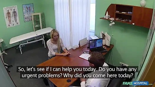 Fake hospital - güzel fışkırtan sarışınlar migreni yarağımla tedavi ediyor