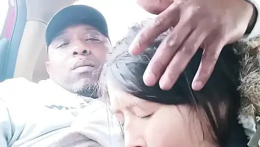 Asian Street Hooker Car Blowjob – Risky Roadside Deepthroat & Swallow & MILF