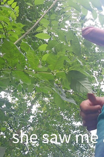 Risky Outdoor Jerk off - Almost Caught & Huge Cumshot in the Woods