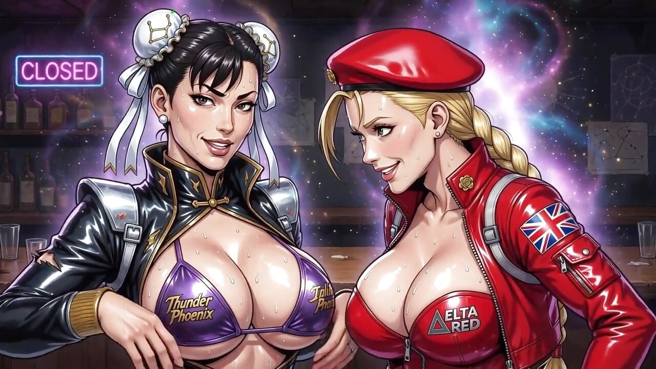 Chun li und cammy heißes dekolleté