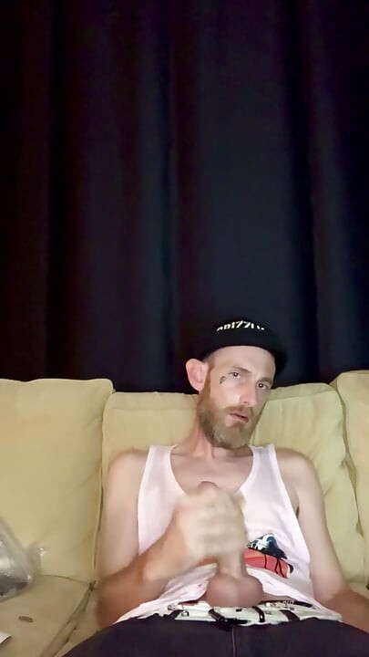 Almost Caught Stroking It at the Airbnb on the Couch