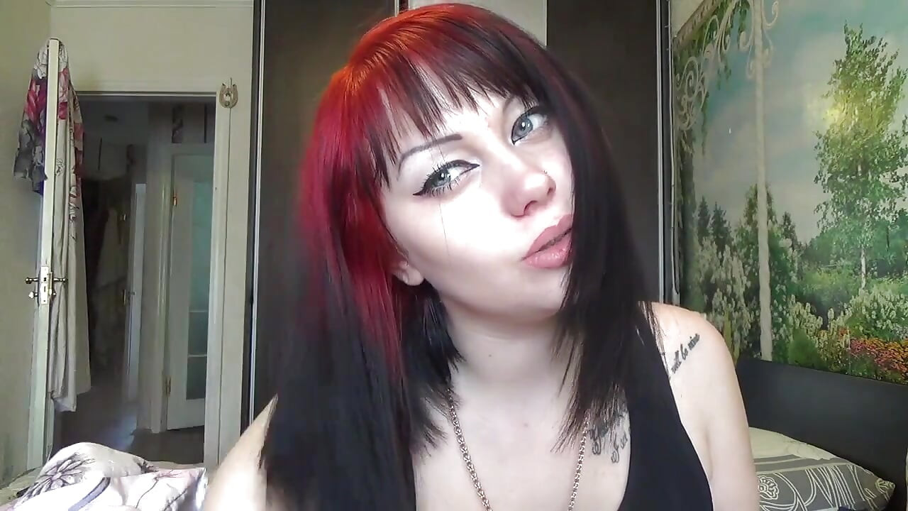 Brushing my hair with little and big brush and by long nails