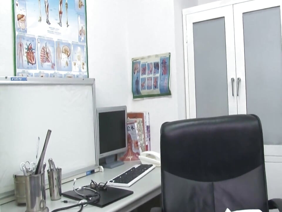 Best Asian MILF Scene-2 slim Busty Doctor Fucks Her Client in the Office