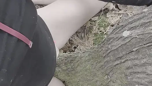 Humping the tree on my hike