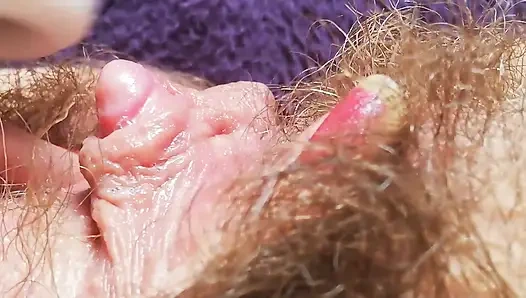 Extreme close up big clit orgasm intense clitoris stimulation