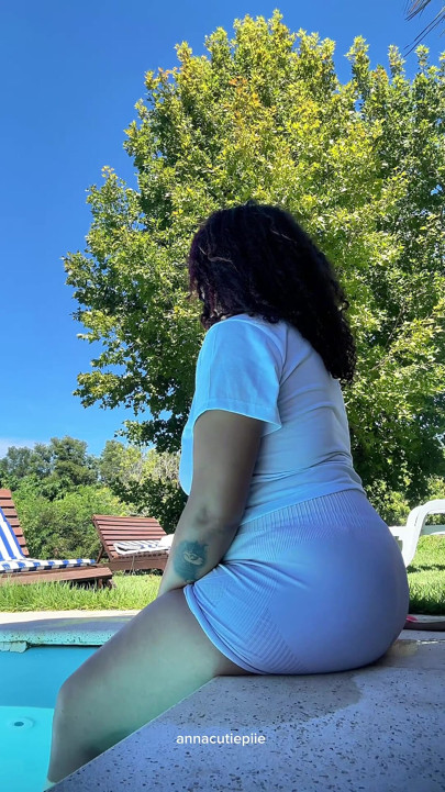 Chubby Latina Big Ass Farting by the Pool Relaxed Summer Gas Vibes