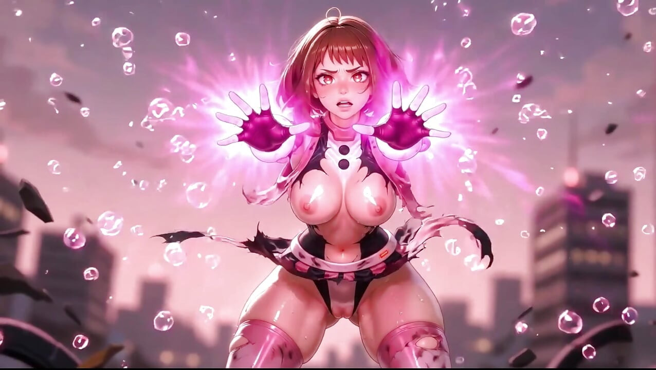 คลิปสั้นชุดชั้นในสีชมพูของ Ochako Uraraka สุดเซ็กซี่