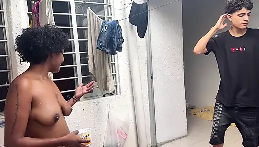 Threesome with my stepson and his stepsister ends in a fantasy dreamed of by any boy.