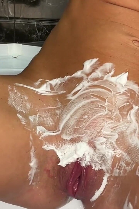 Crazywifeslut Shaving Her Pussy Bush