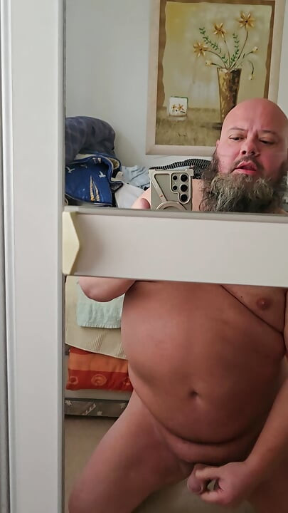 Head on Mirror Masturbation