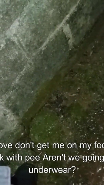 Powerful moment from "Couple peeing and having sex in public behind the church"