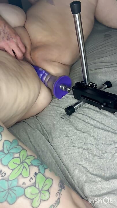 BBW Takes on Big Dildo