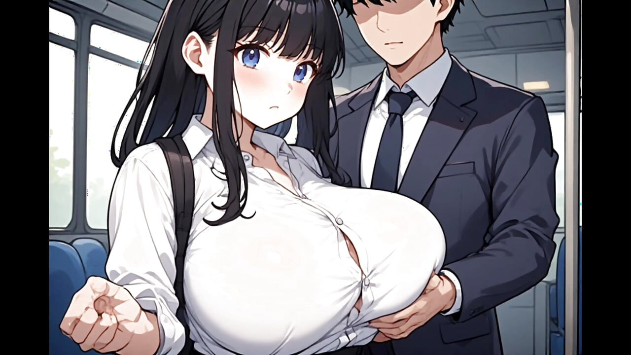Chica anime seduce hombre con tren