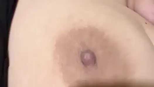 Blonde mom bounces her huge tits hard