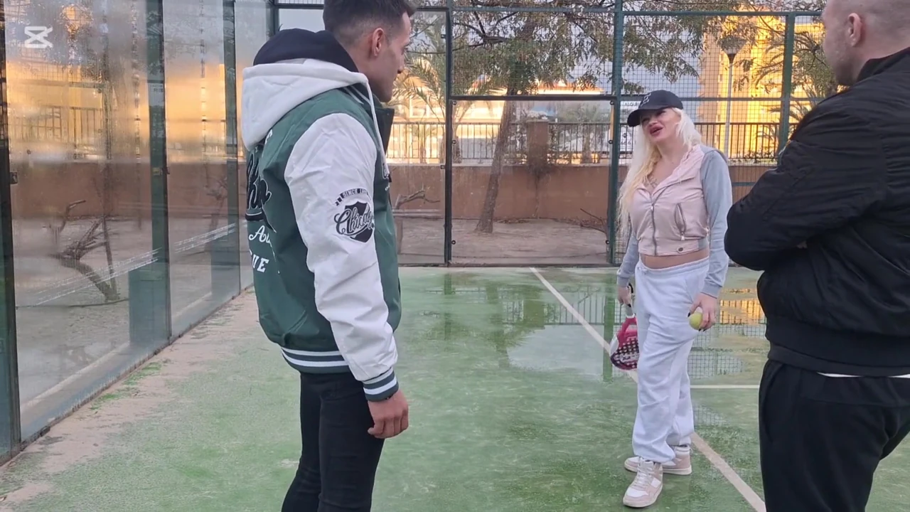My Friend Likes My Blonde Neighbor, I Introduce Her to Him and We End up Fucking Her Hard Like a Bitch