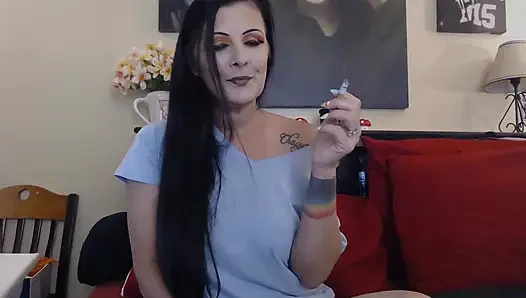 Intimate smoking in bed