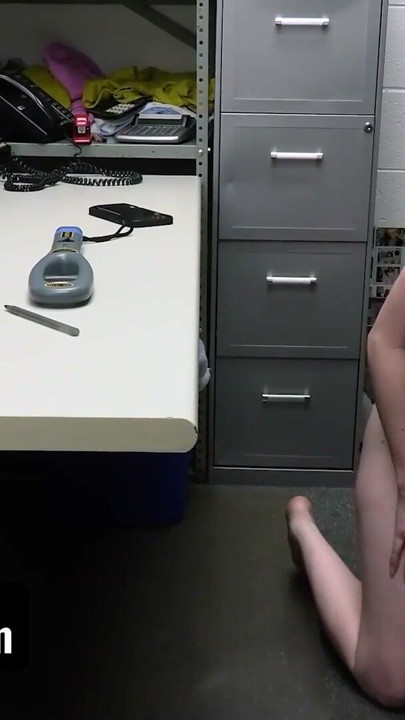 Shoplyfter - Perv Officer Moves Cute Thief Aria Carson's Purple Thong And Drills Her On The Desk | Clip 2