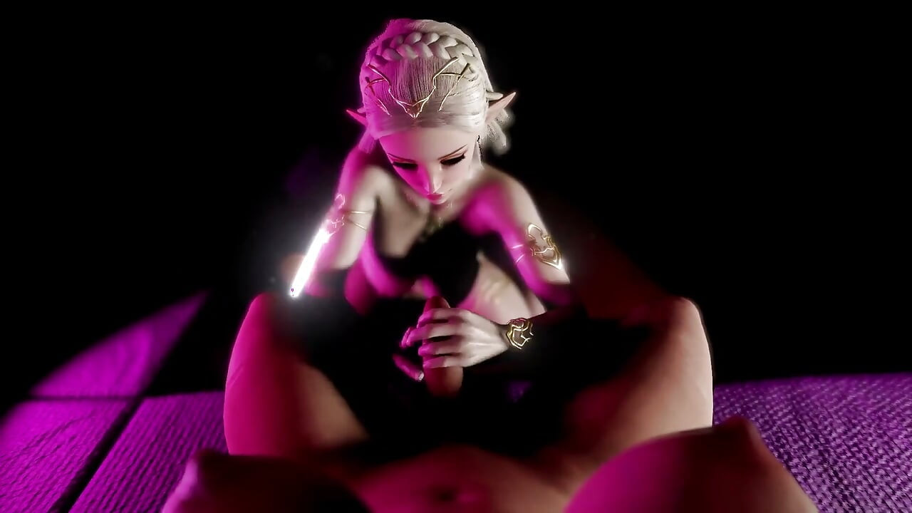 Blonde Elf Sucks Shemale Cock