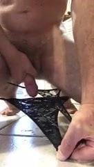 jerking in wife's panties