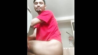 Sissy Gay Anal Play cums hard in vibrator