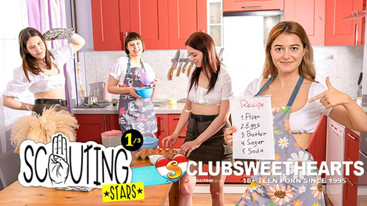 Clubsweethearts - Escoteiros cozinhando biscoitos e comendo xoxotas