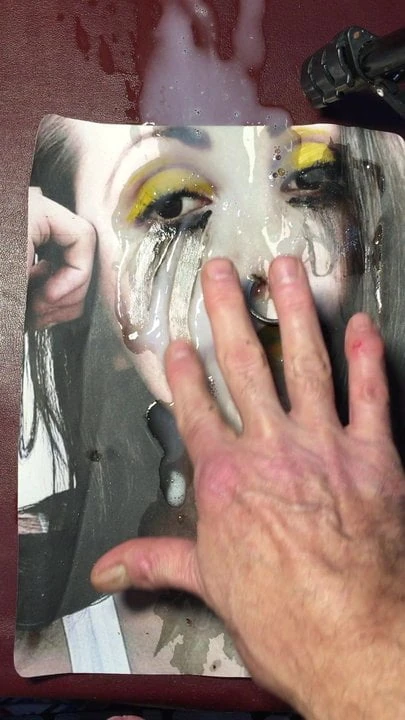 cumtribute to a pierced Emo Goth Whore