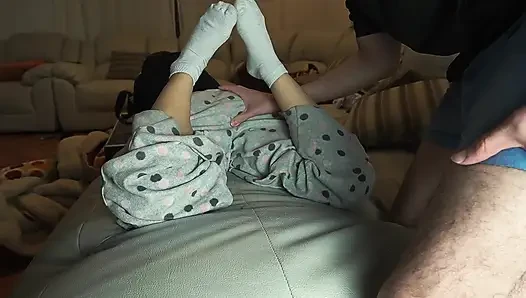 Stiefbruer packt meinen kuchen, dann sind wir dreier, bis er uns ins gesicht gespritzt hat