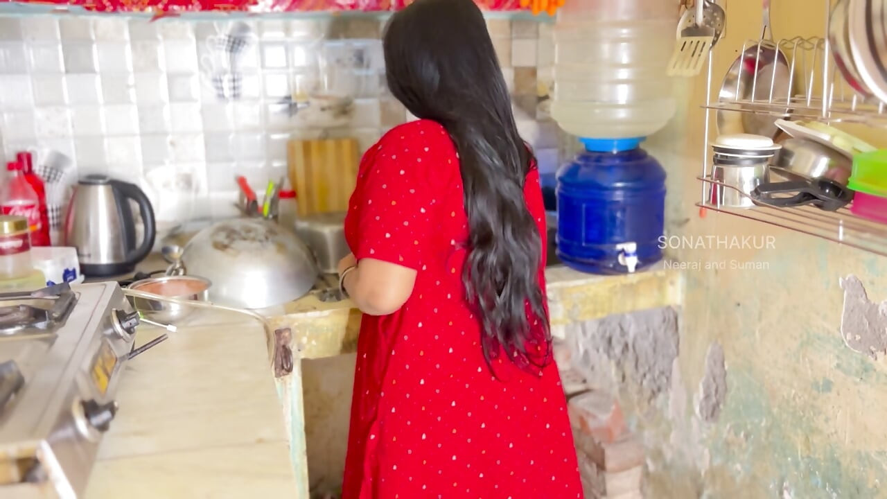 Beautiful Mami Seduced Me While Cooking in Kitchen - Hot Sex