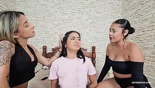 Prank with White and Gooey Saliva