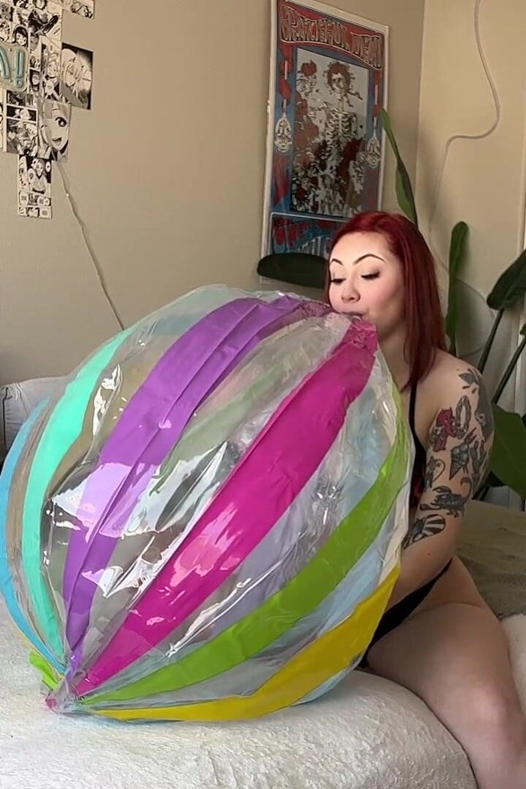Blowing up My Inflatable Ball Pt 2