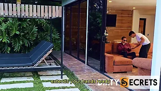 MY BLIND STEPFATHER BRINGS HOME A SEXY MAID AND I FUCK HER BEHIND HIS BACK