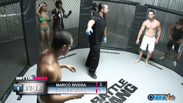 Fighter fucks a busty ebony slut because he's a loser