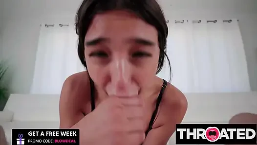 THROATED - Adorable LAYLA JENNER's Pretty Mouth Used & Fucked