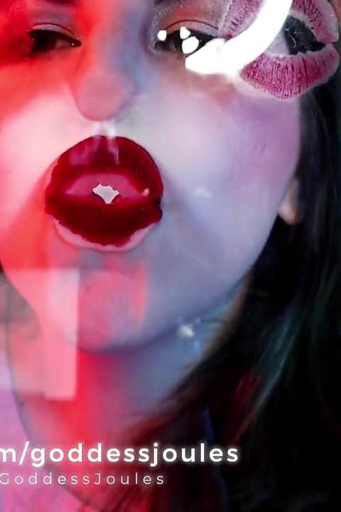 Dark Lipstick Kisses Asmr