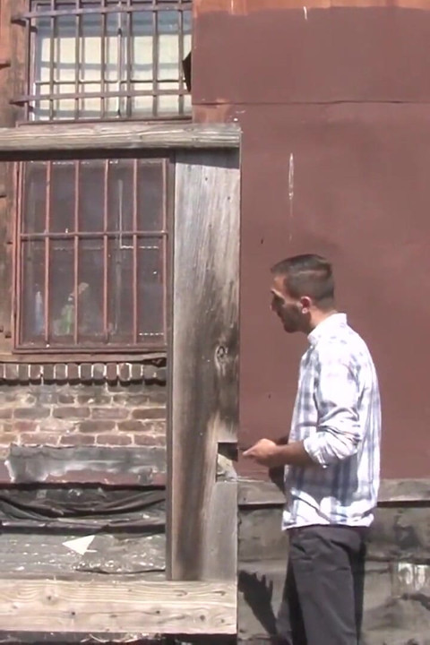 Horny dude gets his tight asshole fucked hard by a bald guy with sunglasses outdoor