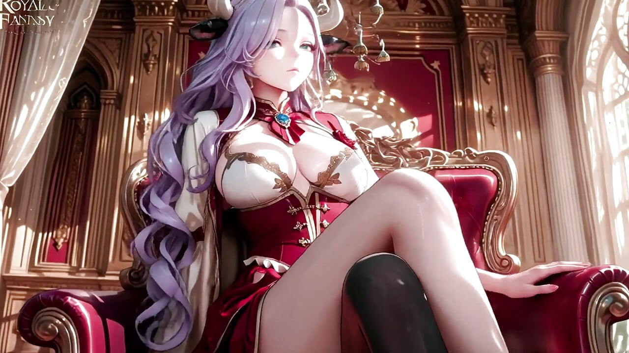 Lazy Coronation on the Golden Throne, Red & White Haute Couture is Insane!