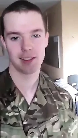 British soldier wankin in barracks