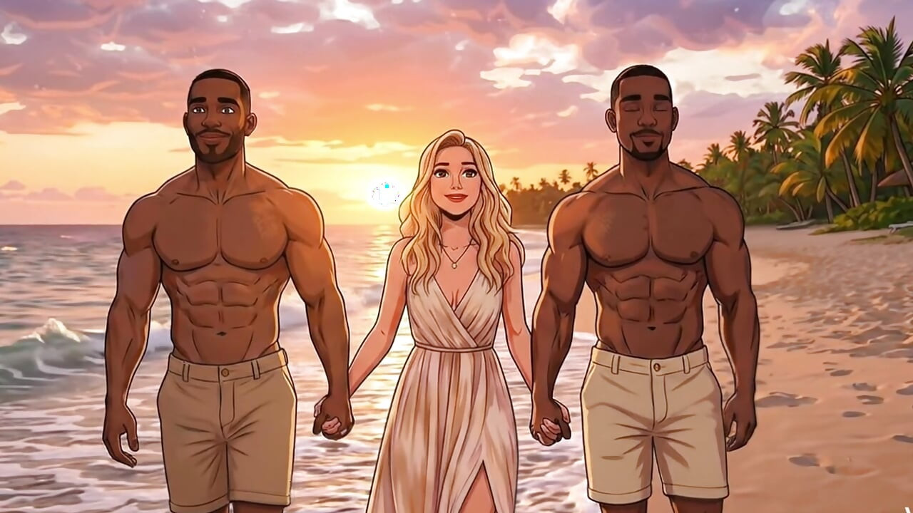 BLONDE WOMAN TAKEN AT THE BEACH BY A BBC