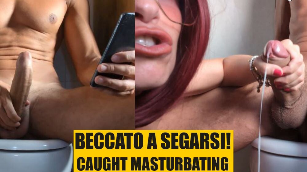 Caught Masturbating in the Bathroom!